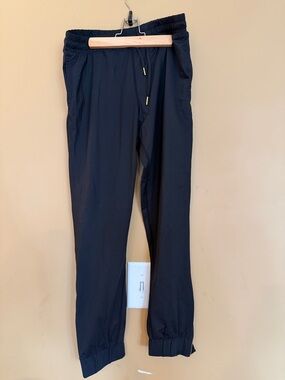ZYIA Women's Black Track Joggers with Elastic Cuffs and cute zippers